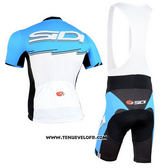 2015 Maillot Ciclismo Castelli SIDI Azur et Blanc Manches Courtes et Cuissard